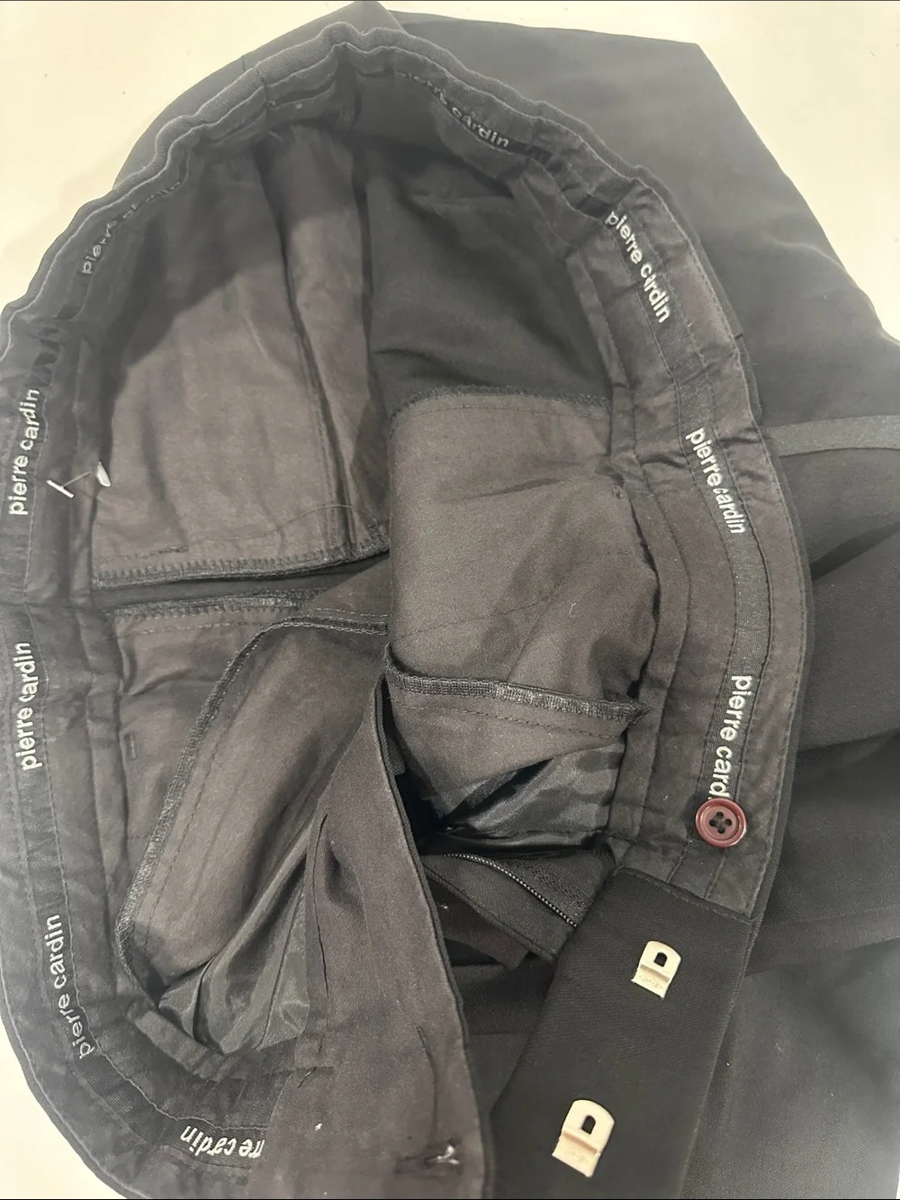 Pierre Cardin Black Satin Shawl Collar Tuxedo Jacket & Trousers